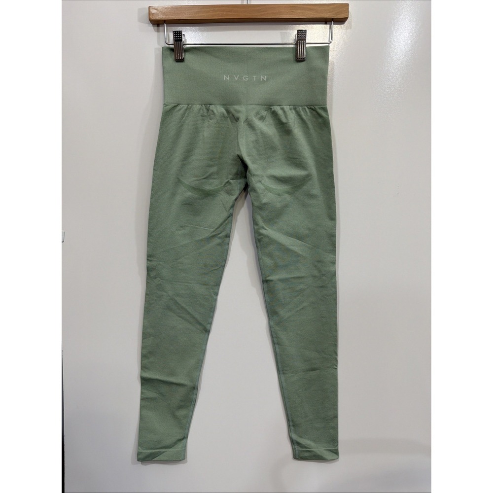 NVGTN Women's Contour Leggings Size Small -Sculpted Light Green